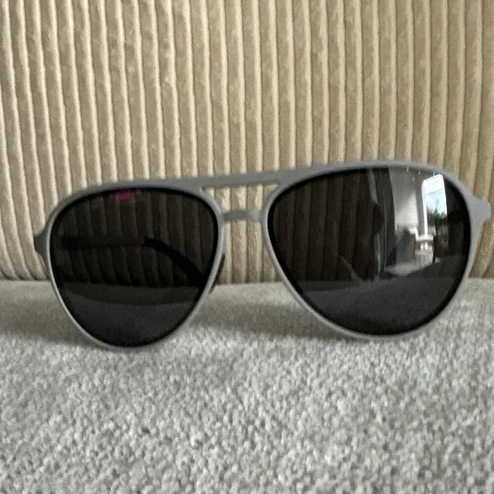 goodr Clubhouse Cloutout Aviator Sunglasses Gray Frame/Black Tinted Lenses